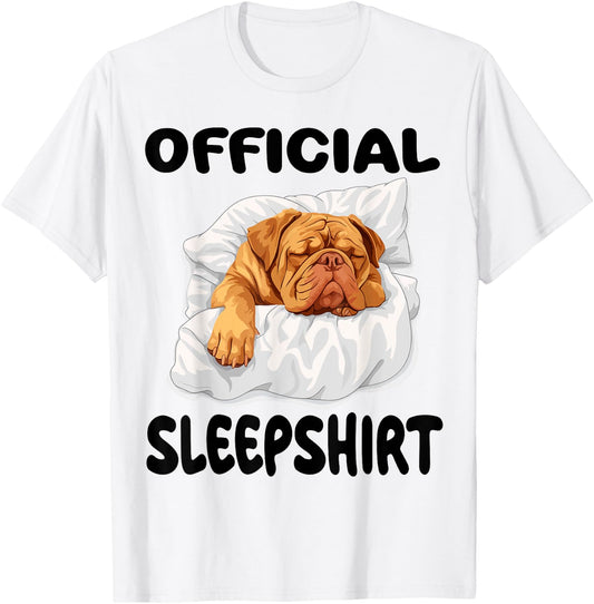 Dogue De Bordeaux Dog Official Sleepshirt Pajamas Nightgown T-Shirt - T-Shirt | White