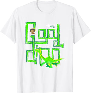 Disney Pixar The Good Dinosaur Good Dino Arlo Spot Text Logo T-Shirt - T-Shirt | White
