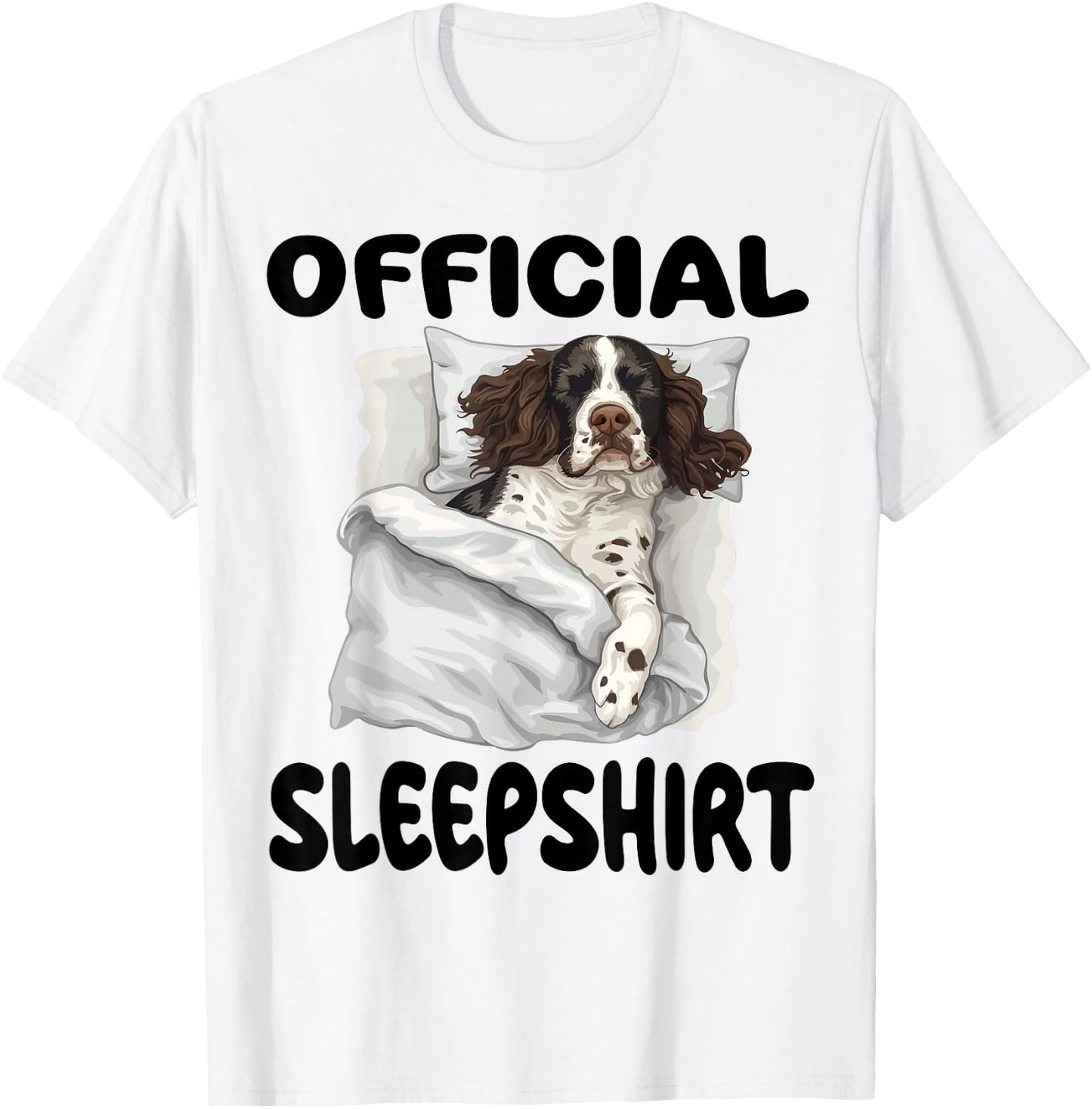 English Springer Spaniel Dog Official Sleepshirt Pajamas T-Shirt - T-Shirt | White