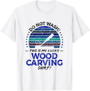 Wood Carver Funny Carving Lover Quote Dad Husband Graphic T-Shirt - T-Shirt | White