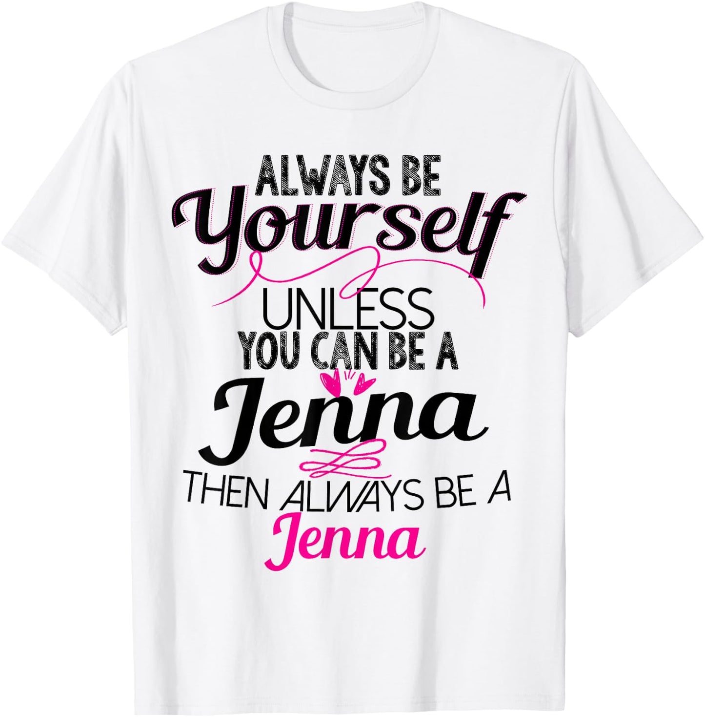 Jenna Name T-Shirt - T-Shirt | White