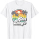 Vintage San Diego Beach California Surfing Retro Surf Gift Small T-Shirt - T-Shirt | White