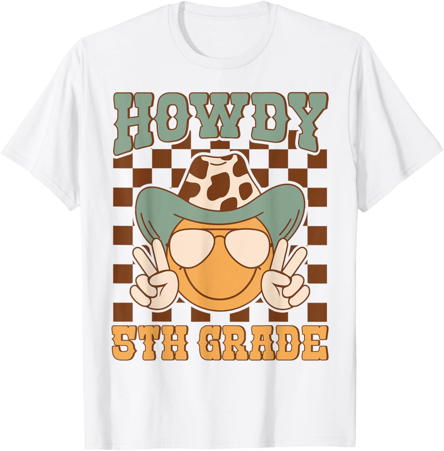 Howdy 5th Grade Teacher Western Back To School Fifth Grade T-Shirt - T-Shirt | White