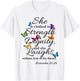 She is Clothed Strength & Dignity Proverbs 31:25 T-Shirt - T-Shirt | White