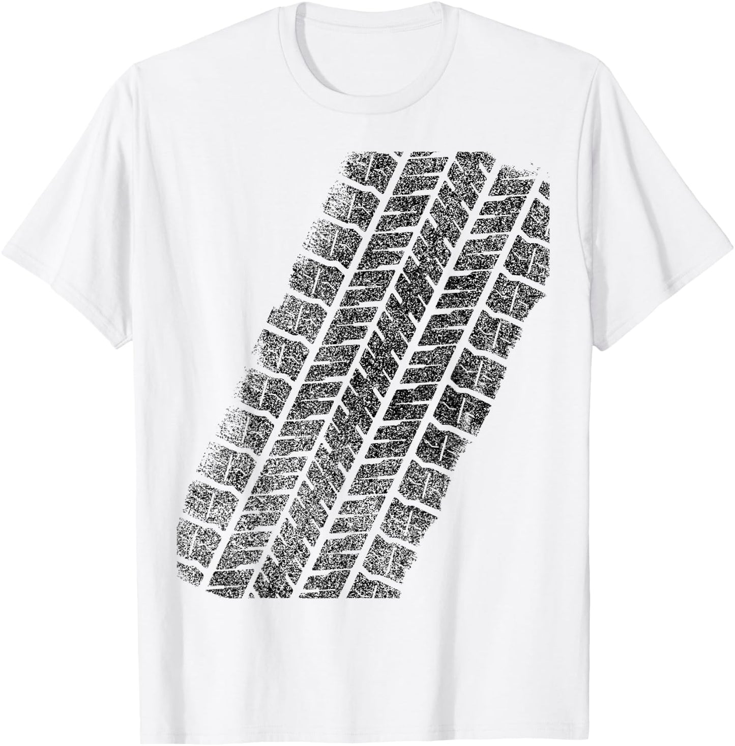Tire Track funny halloween T-Shirt - T-Shirt | White