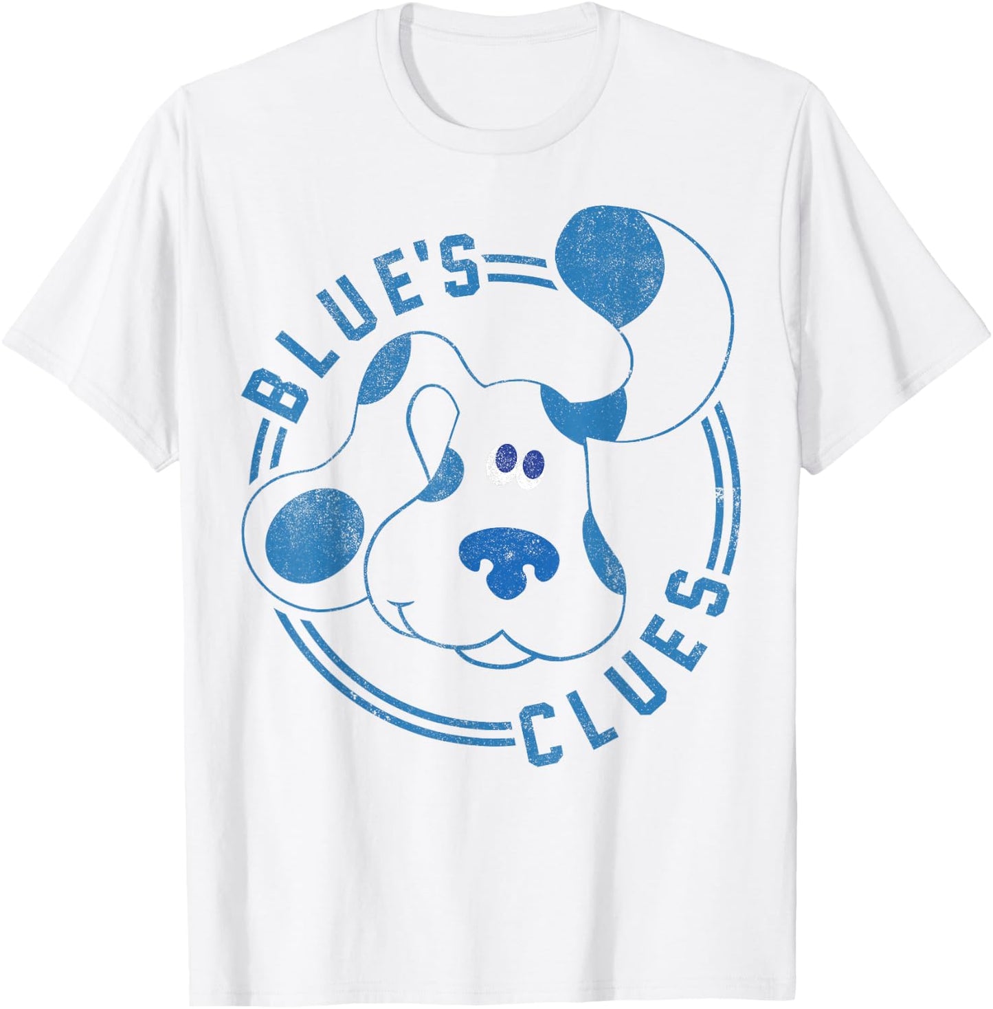 Blue's Clues Blue Big Face Portrait T-Shirt - T-Shirt | White