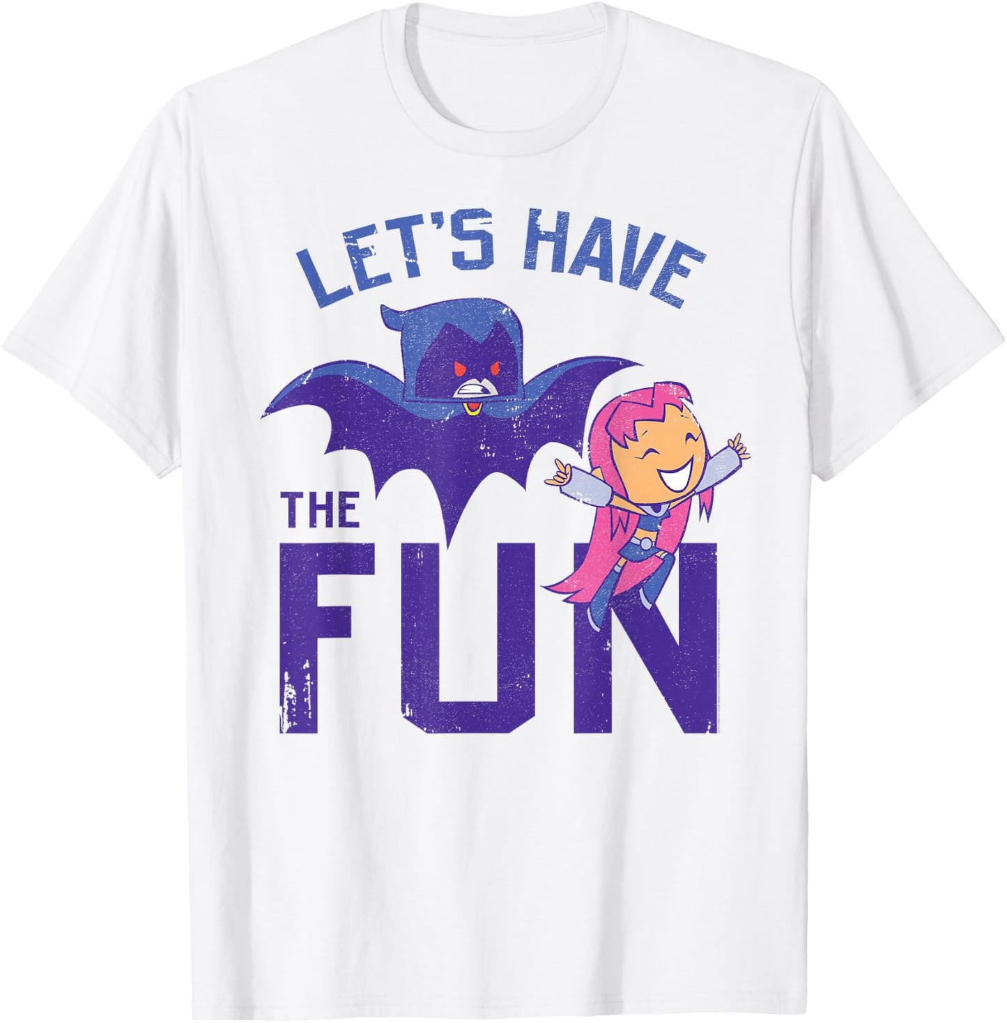 DC Comics Teen Titans Go! Starfire Raven Let's Have The Fun T-Shirt - T-Shirt | White