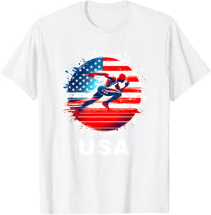 USA Team Track and Field Shirt Women Kids Track T-Shirt - T-Shirt | White