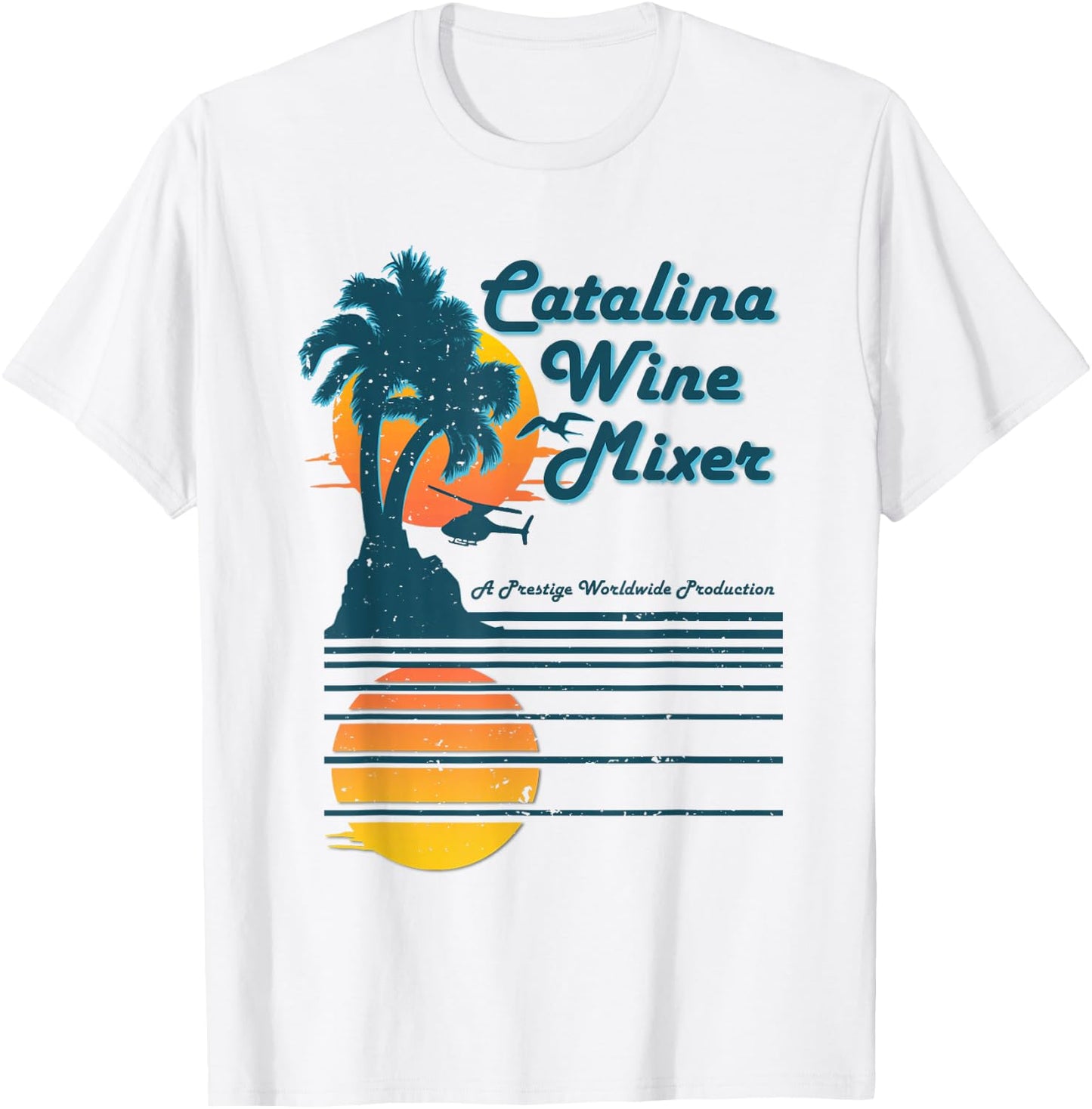 Mixer Catalina Wine Palm and Beach Shirt T-Shirt - T-Shirt | White
