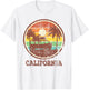 Retro Surf Vintage Sunset Van Surfer Distressed Surfing T-Shirt - T-Shirt | White