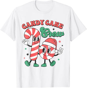 Candy Cane Crew Christmas Xmas Love Candy Boys Girls Kids T-Shirt - T-Shirt | White