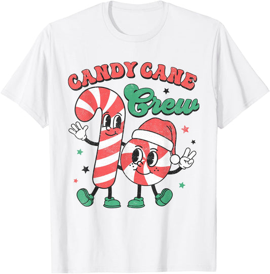 Candy Cane Crew Christmas Xmas Love Candy Boys Girls Kids T-Shirt - T-Shirt | White