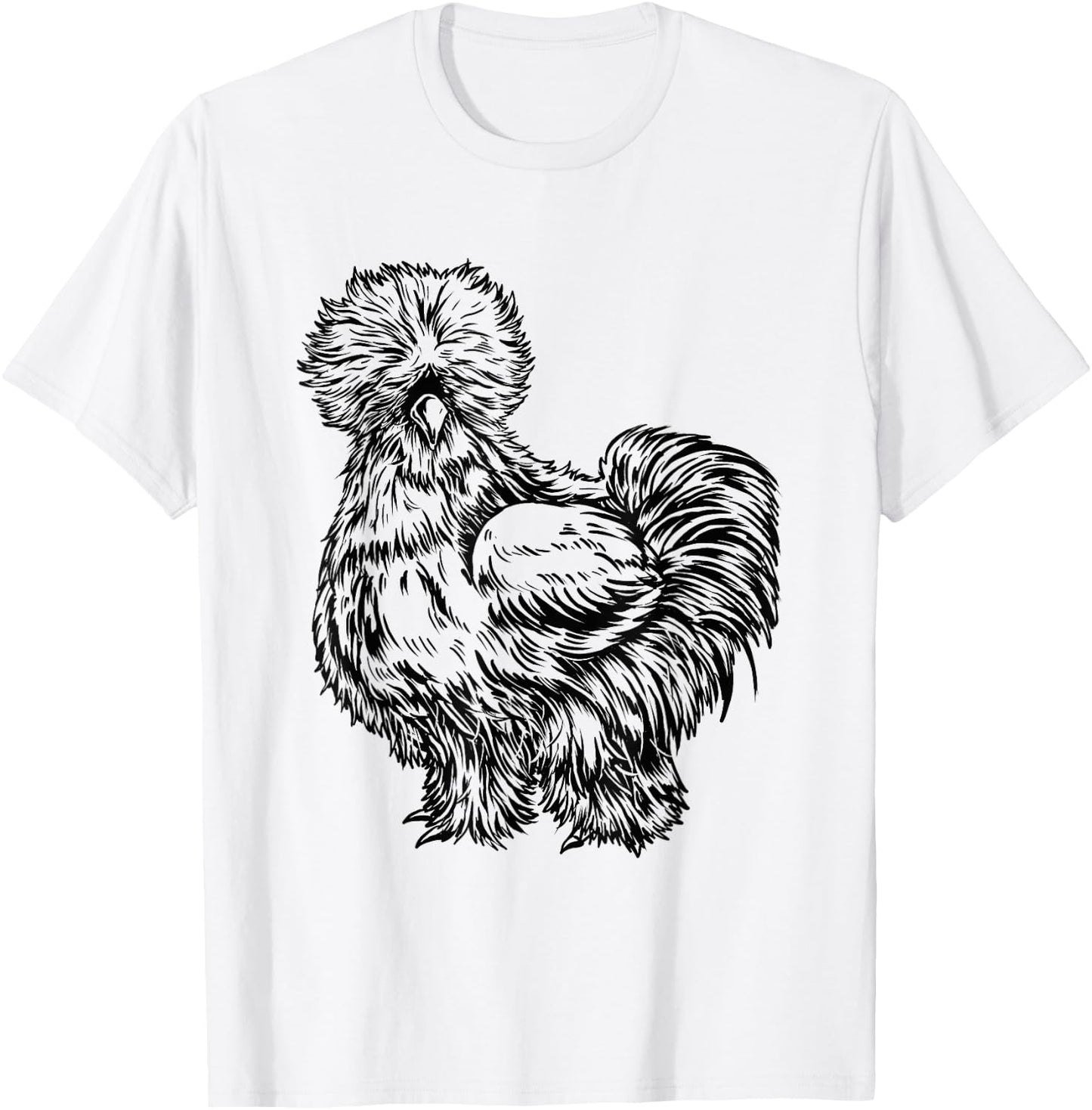 Silkie Chicken T-Shirt - T-Shirt | White