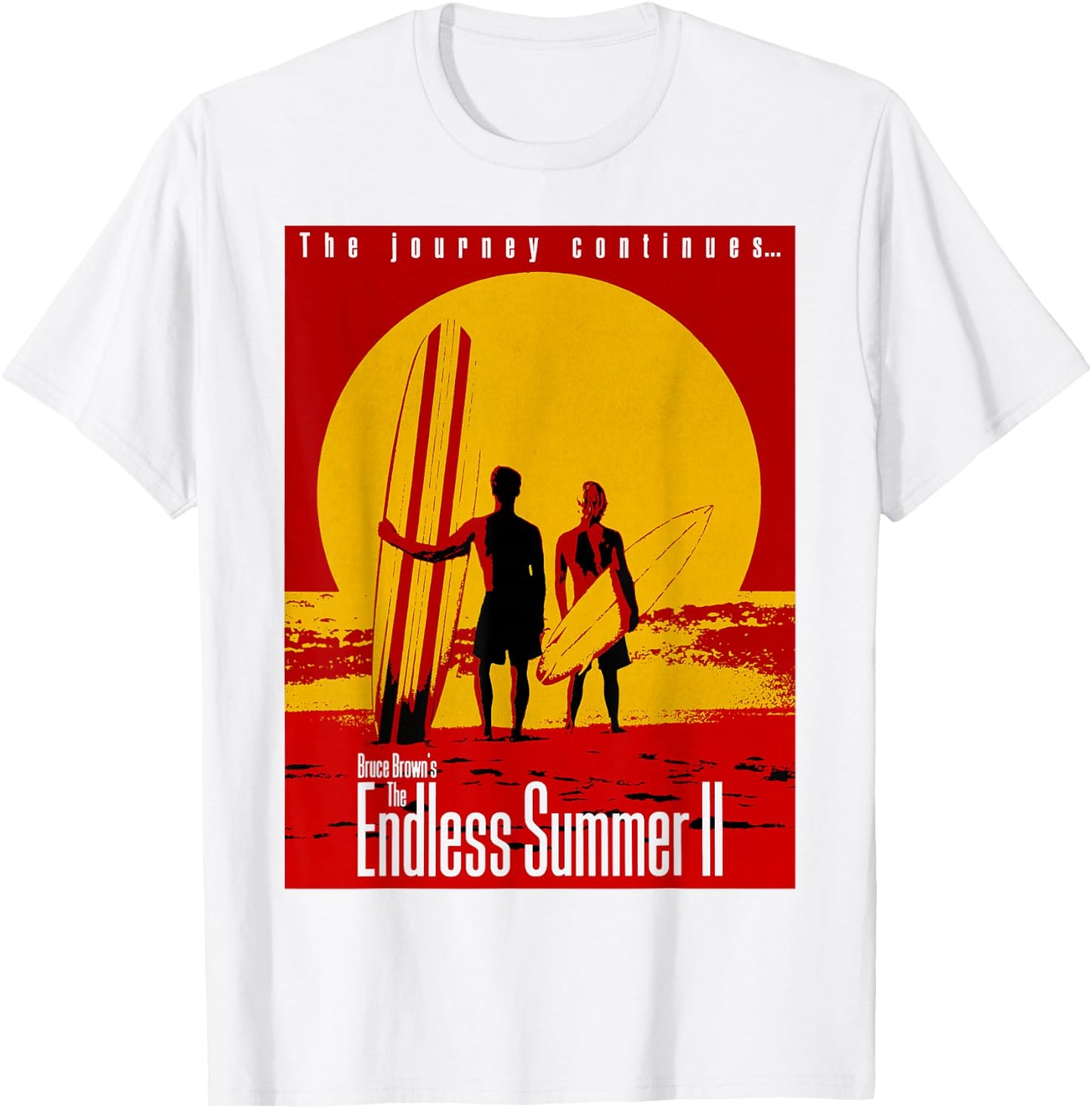 The Endless Summer II 1994 Vintage Surf Movie Poster T-Shirt - T-Shirt | White