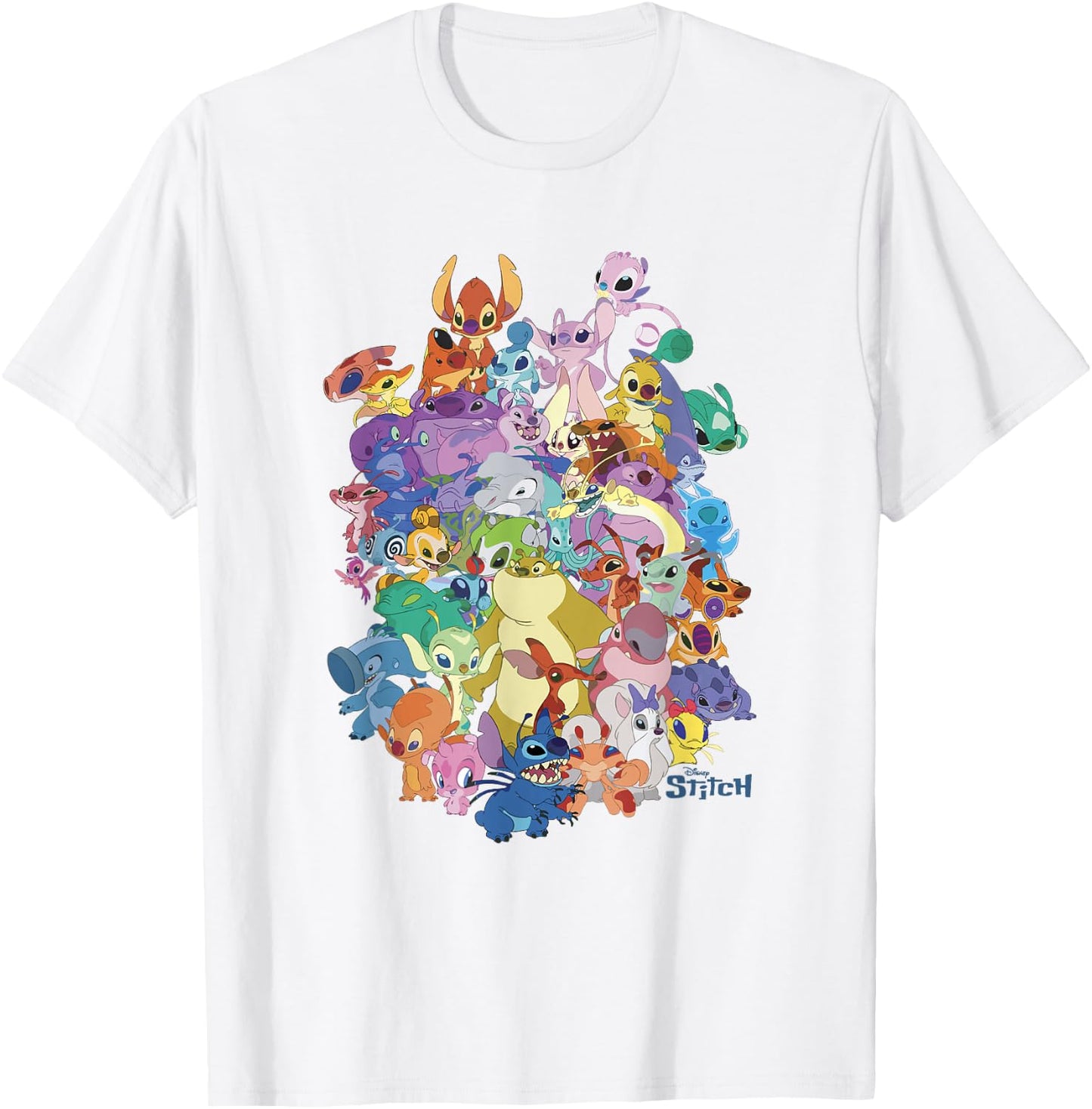 Disney Lilo & Stitch The Experiments Mashup Portrait T-Shirt - T-Shirt | White