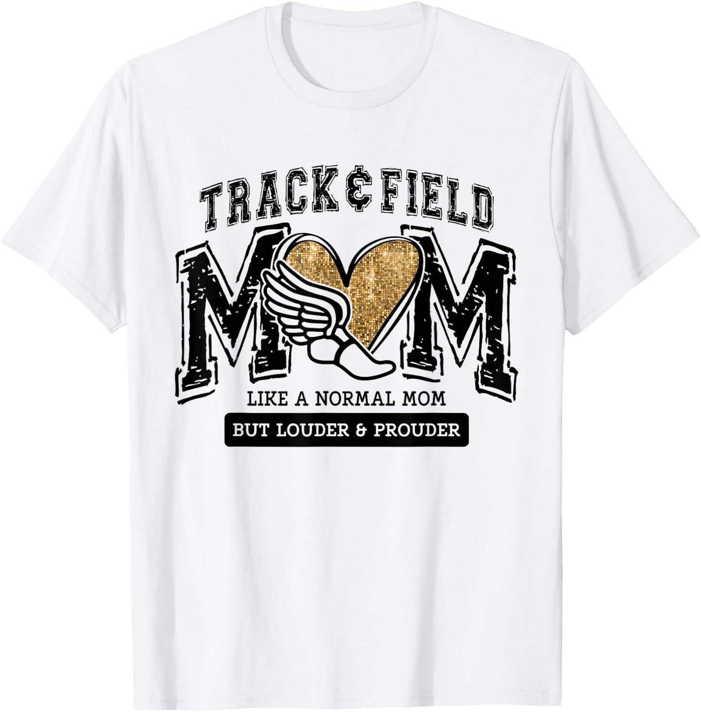 Loud Proud Track Mom Runner Track And Field Mama T-Shirt - T-Shirt | White