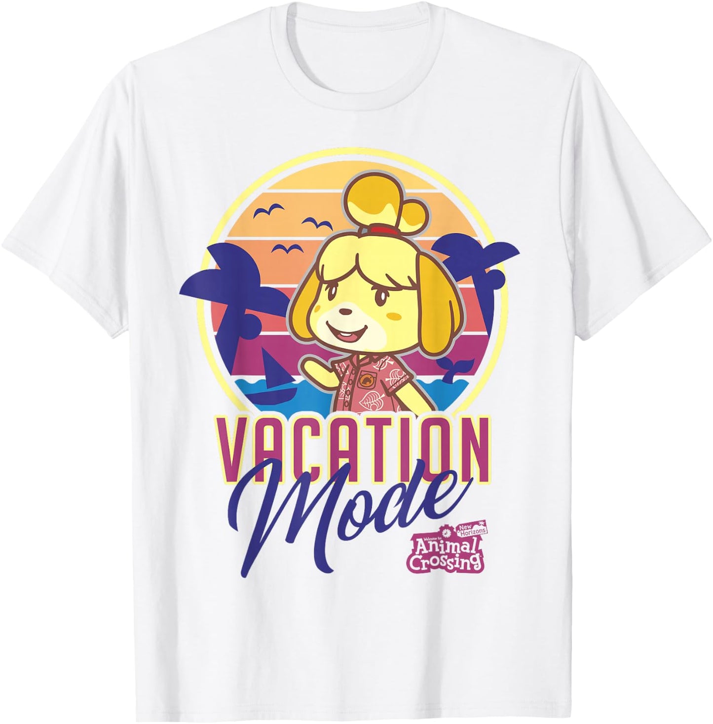 Animal Crossing: New Horizons Isabelle Vacation Mode Vintage T-Shirt - T-Shirt | White