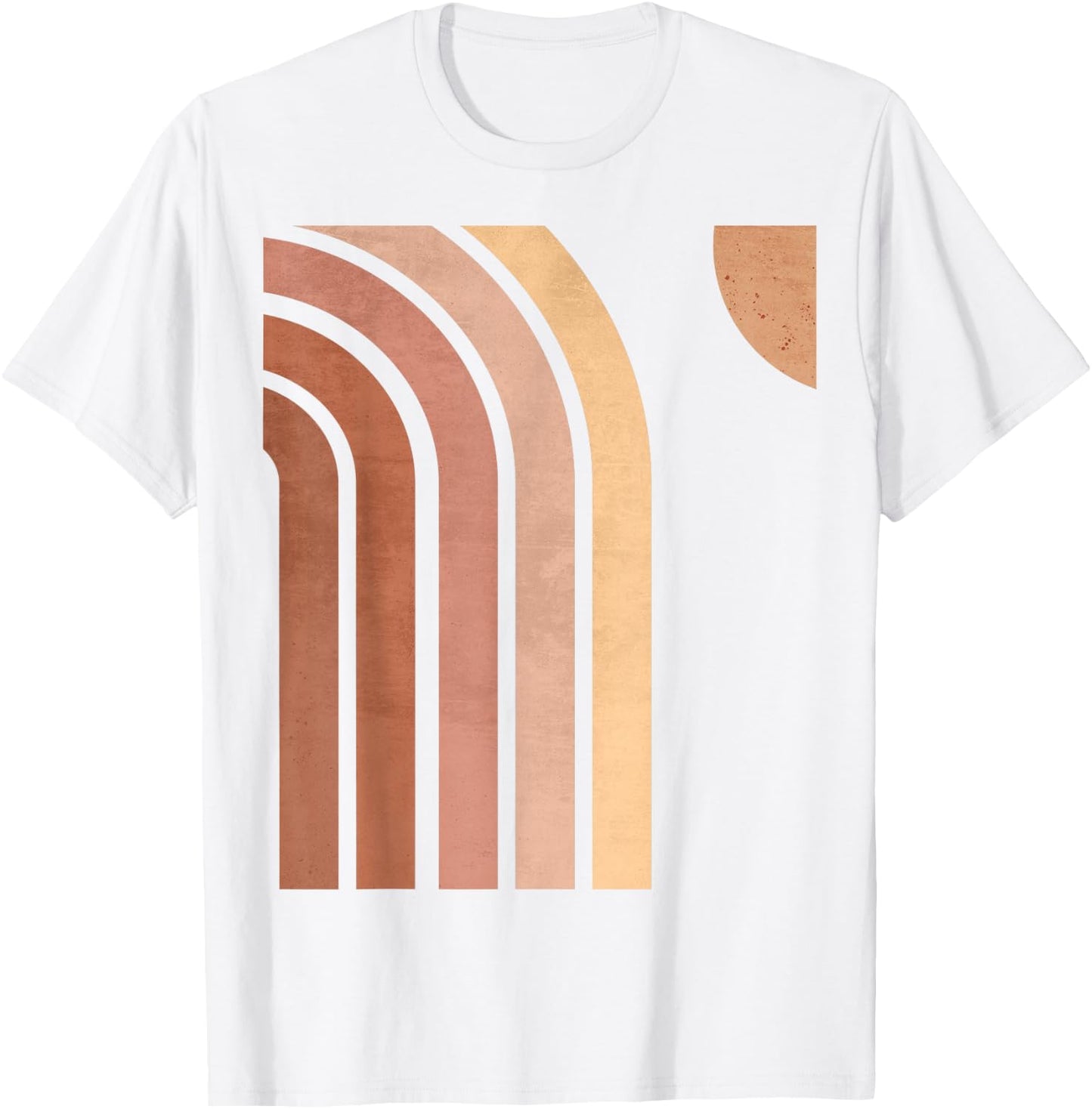 Bohemian Rainbow Art Abstract | Neutral Rainbow Colors T-Shirt - T-Shirt | White