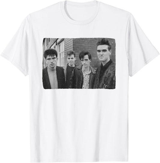 Morrissey The Smiths Band Street Photo 1985 Stephen Wright T-Shirt - T-Shirt | White