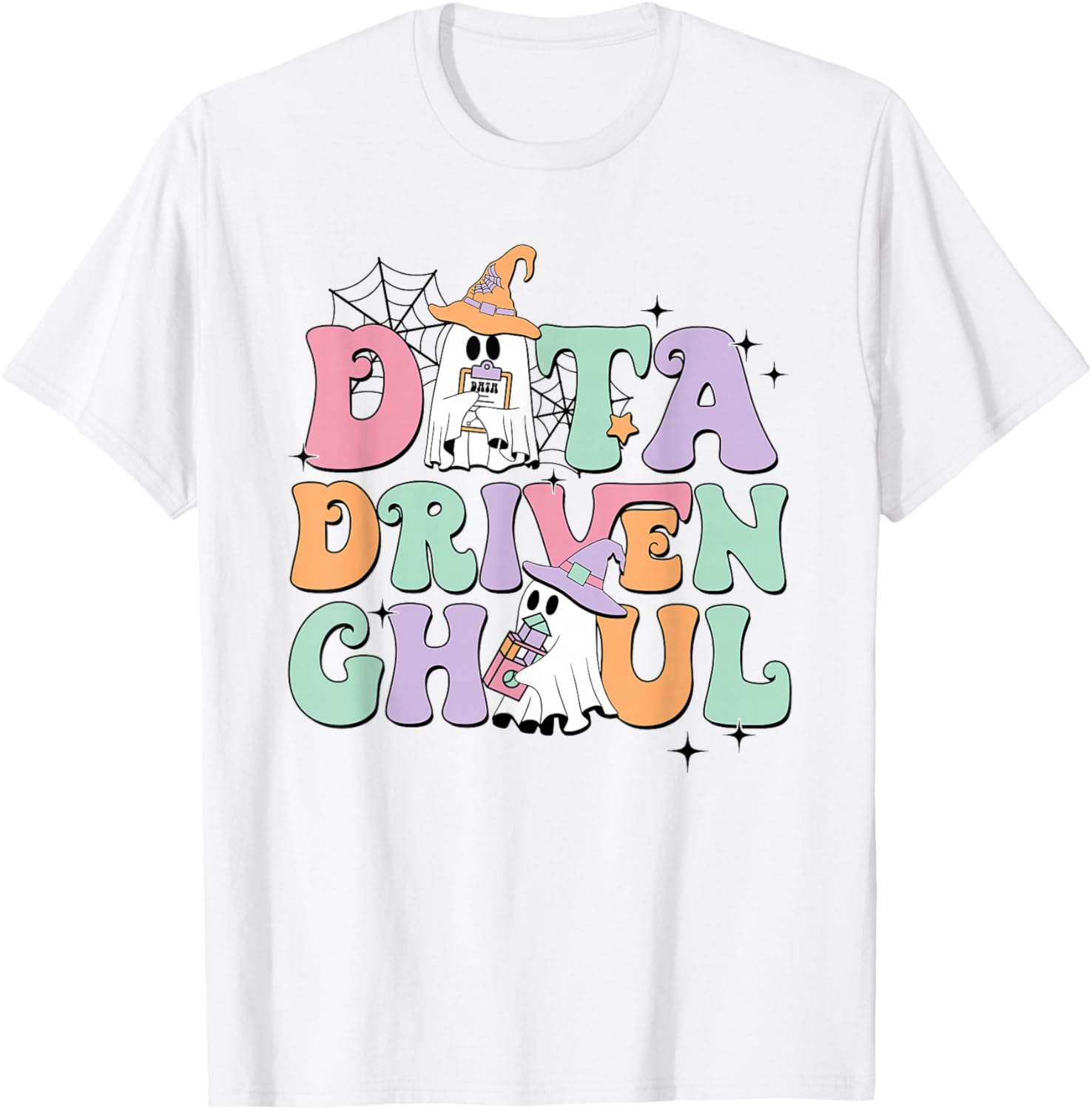 Data Driven Ghoul Ghosts Halloween ABA Behavior Therapy T-Shirt - T-Shirt | White