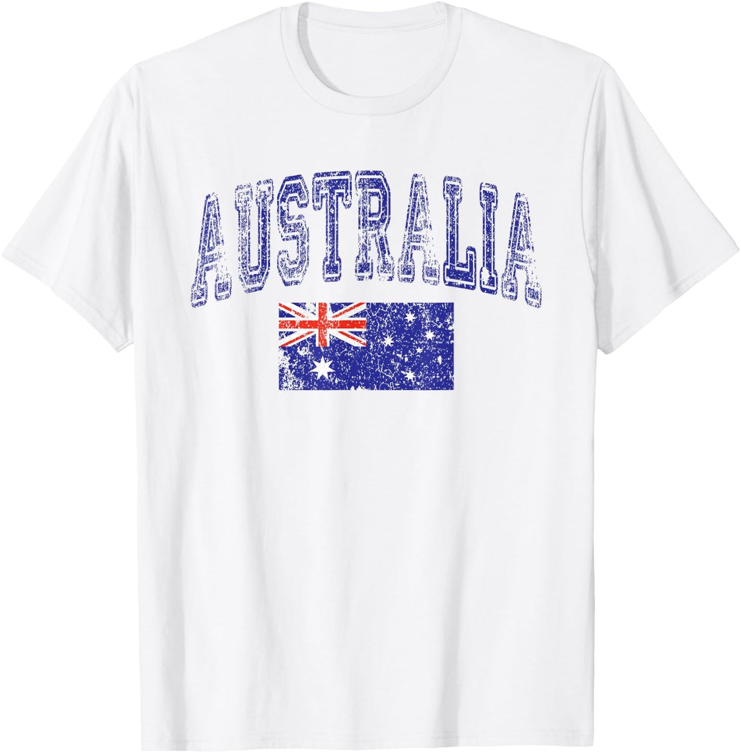 Vintage Retro Australia Flag Australian Pride T-Shirt - T-Shirt | White