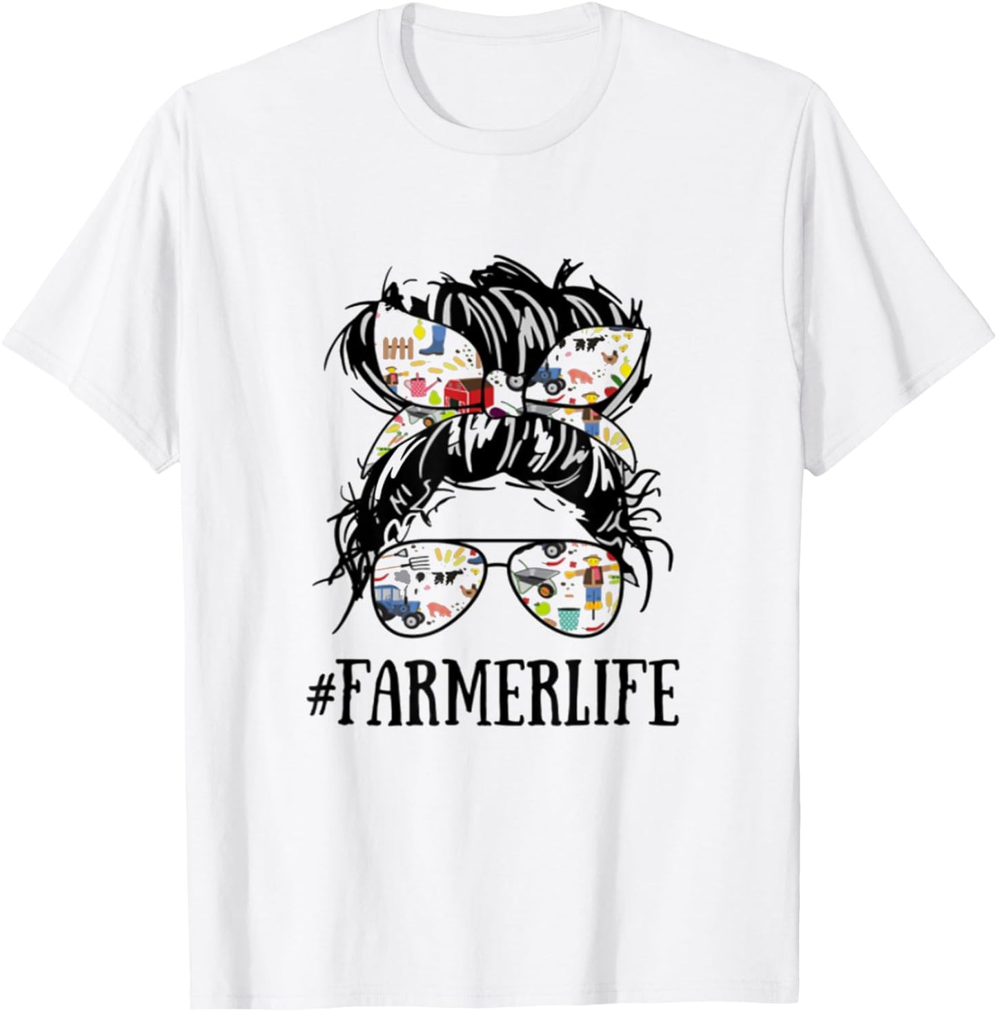 Farmers and Farming lovers gift Women's Farm Life Farmer Life For Farmer Girl Farming T-Shirt - T-Shirt | White