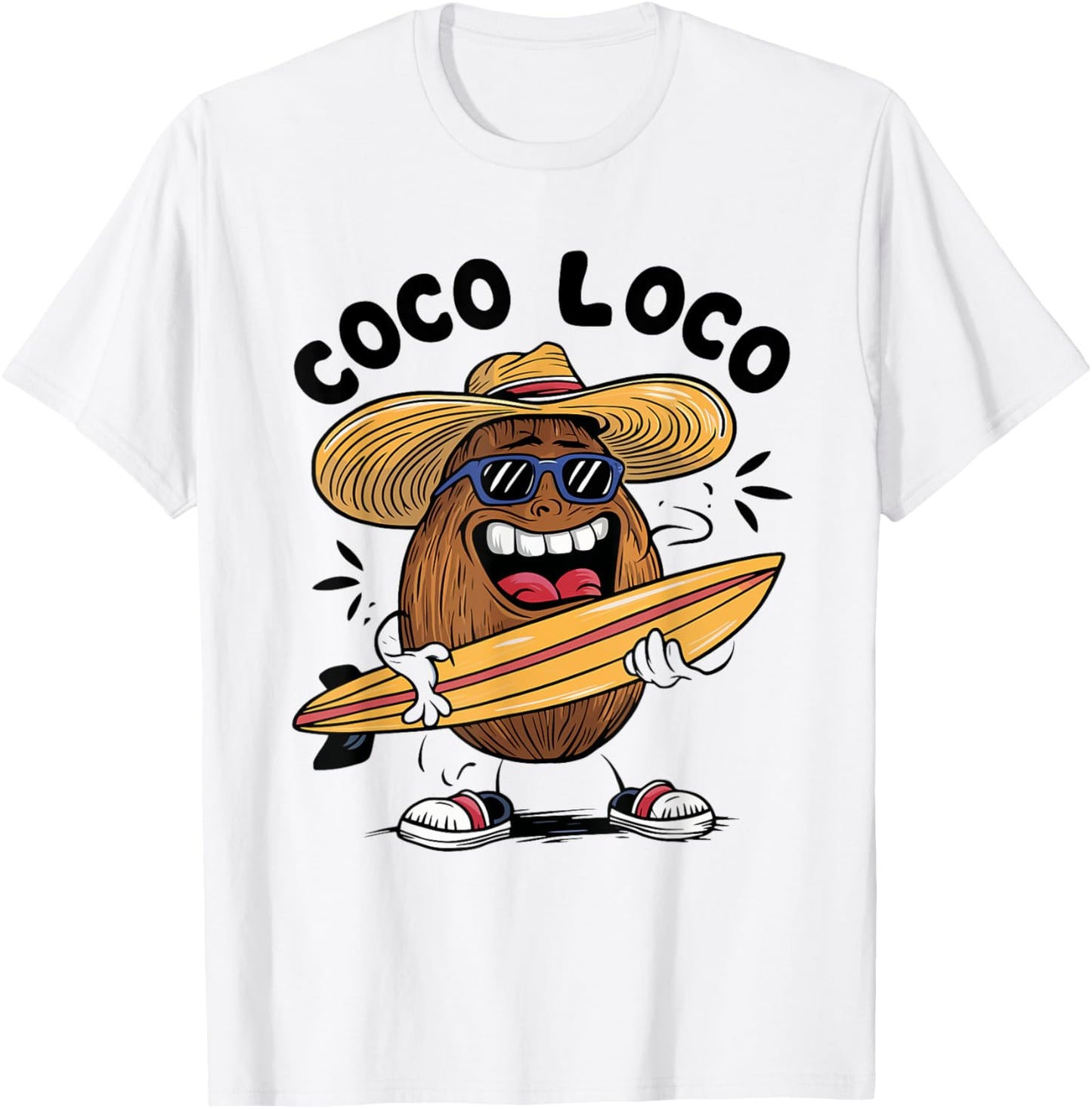 Funny Coconut Coco Loco T-Shirt - T-Shirt | White