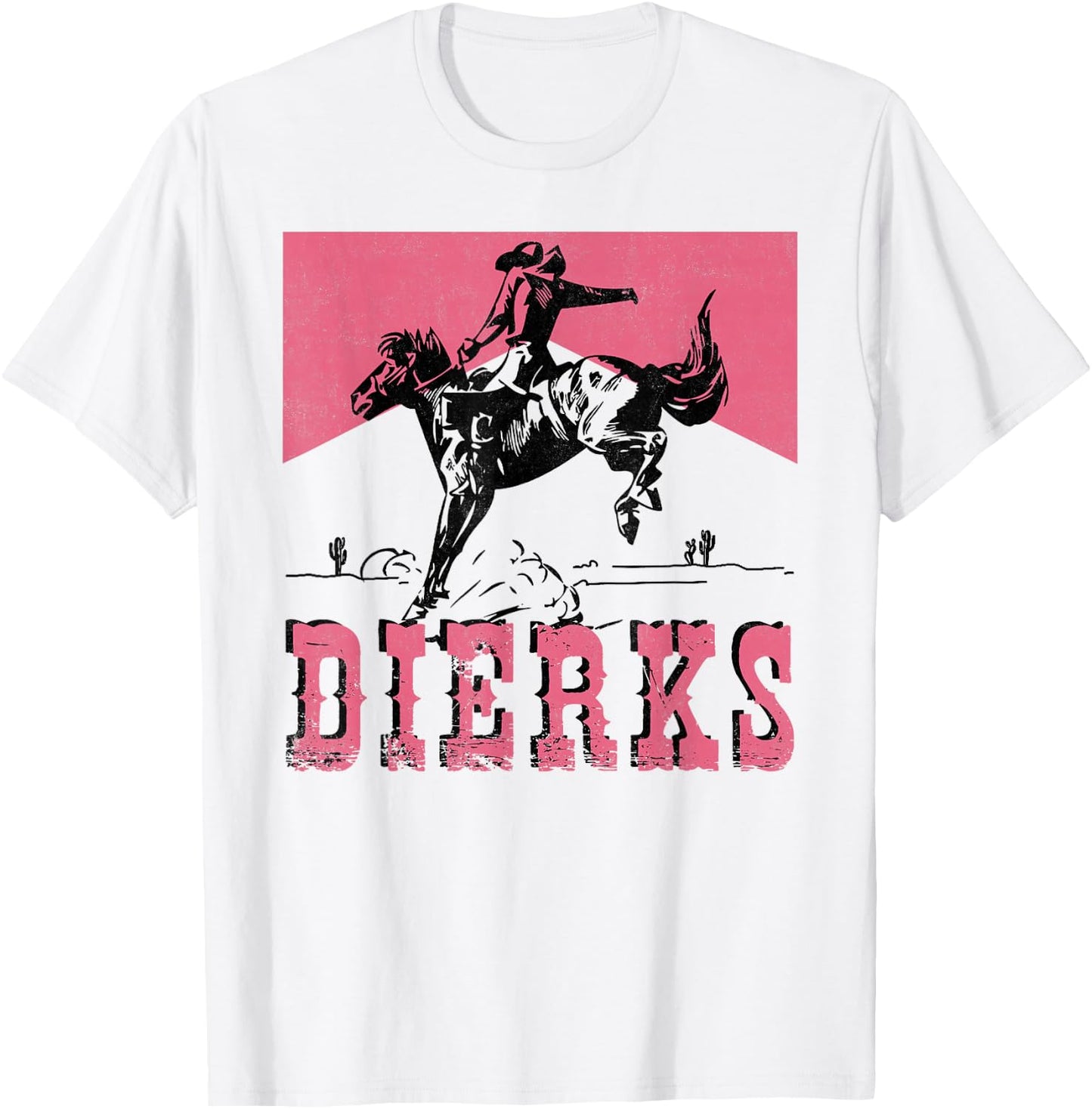 Dierks Cowboy Wild West Personalized, Dierks Birthday Idea T-Shirt - T-Shirt | White