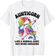 Aunticorn Like Normal Aunt But More Awesome Dabbing Unicorn T-Shirt - T-Shirt | White