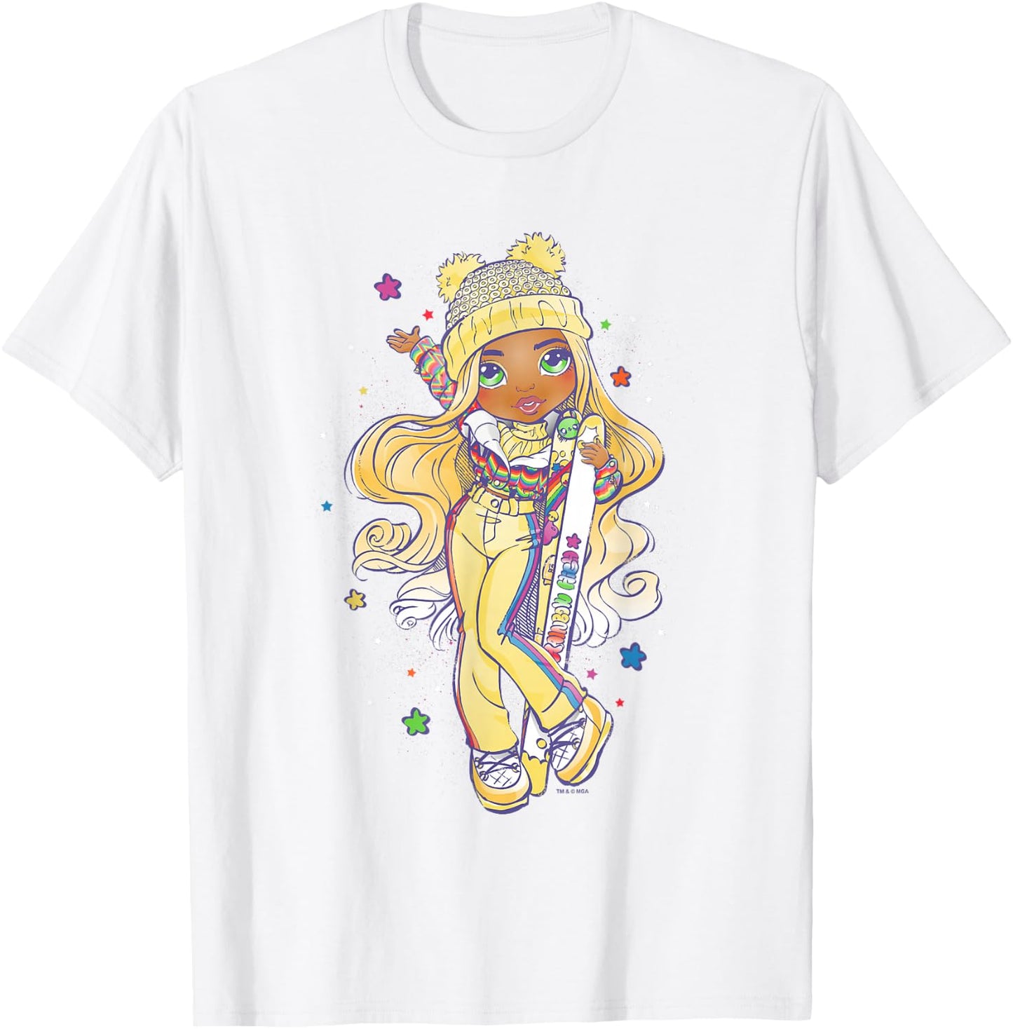 Rainbow High Sunny Madison Ice Skiing Clothes Vintage T-Shirt - T-Shirt | White