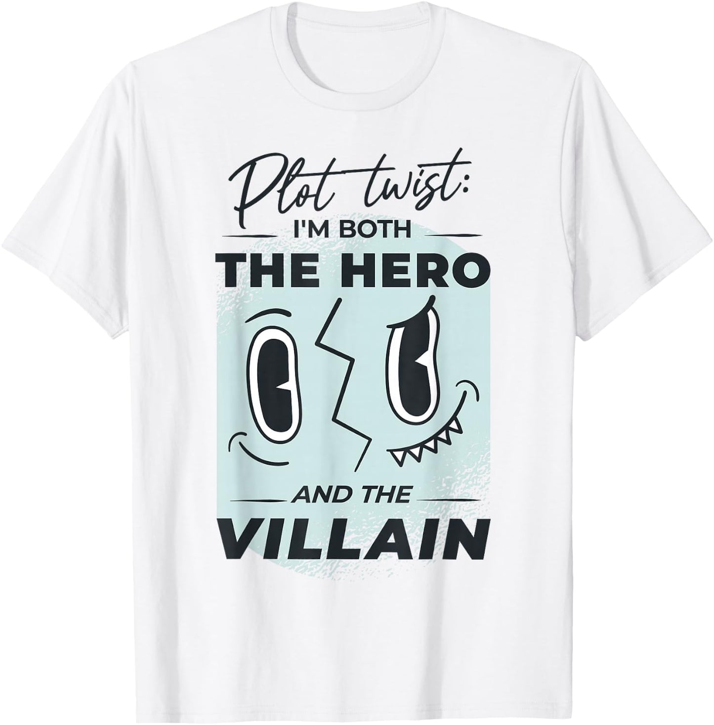 Hero And Villain Mask T-Shirt - T-Shirt | White