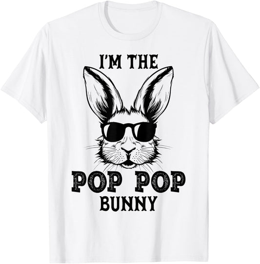 Pop Pop Bunny Matching Family Group Easter Day Gifts T-Shirt - T-Shirt | White