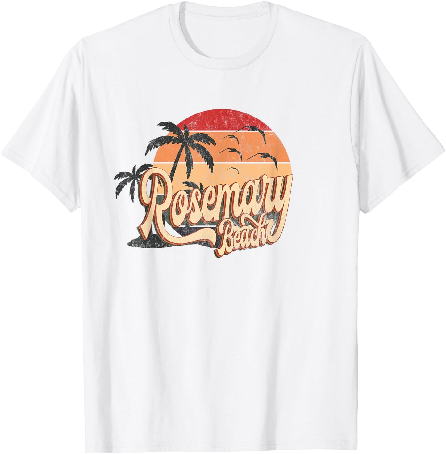 Rosemary Florida US Beach Summer Sun Vintage Retro 70s 80s s Men Women Kids T-Shirt - T-Shirt | White