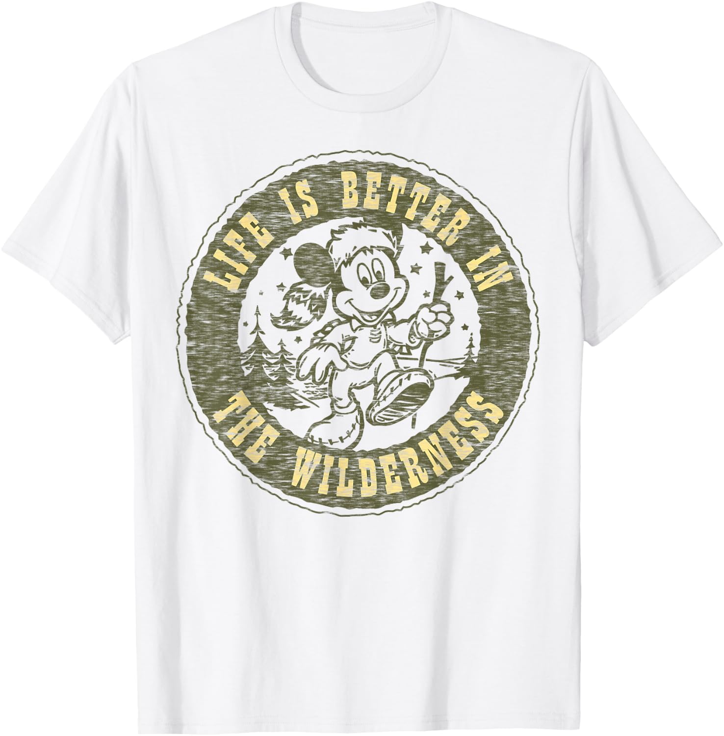 Disney Mickey and Friends Life is Better in The Wilderness Small T-Shirt - T-Shirt | White