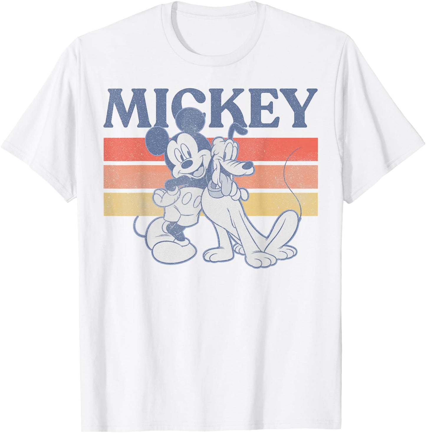 Disney Mickey and Friends Mickey and Pluto Retro T-Shirt - T-Shirt | White