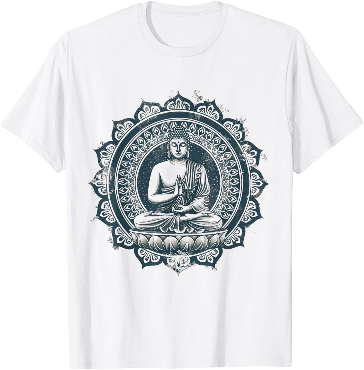 Meditation Zen Buddha Buddhist Zen Buddha Spiritual Hindu T-Shirt - T-Shirt | White