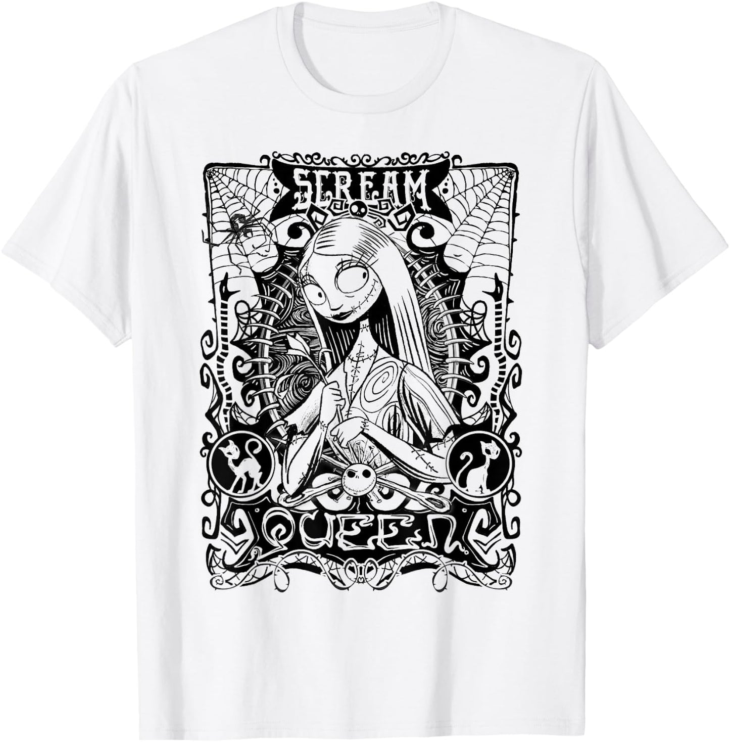 Disney The Nightmare Before Christmas Sally Scream Queen T-Shirt - T-Shirt | White