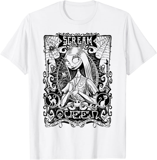 Disney The Nightmare Before Christmas Sally Scream Queen T-Shirt - T-Shirt | White