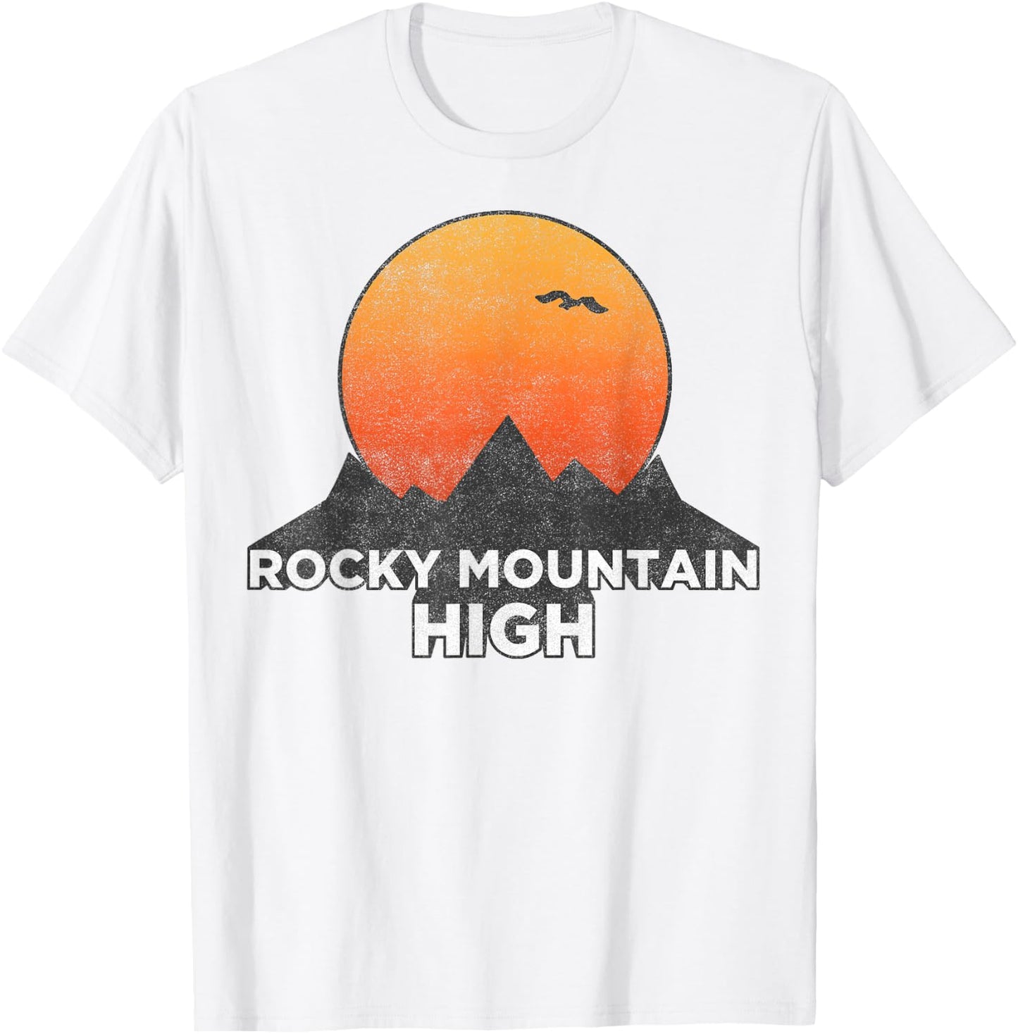 Trendy Rocky Mountain High Sunset T-Shirt - T-Shirt | White