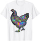 Psychedelic Chicken Bird T-Shirt - T-Shirt | White