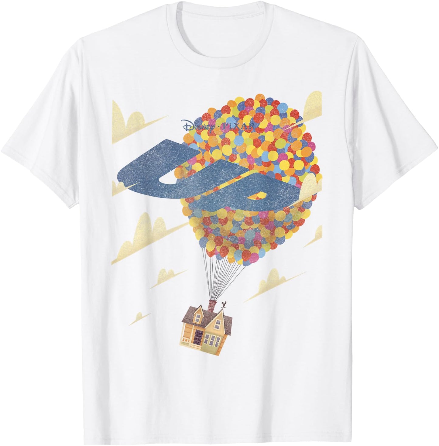 Disney Pixar Up Retro House Logo T-Shirt - T-Shirt | White