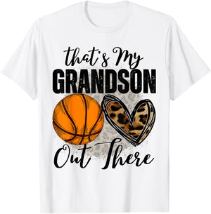 That's My Grandson Out There basketball Grandma Grandpa Cute T-Shirt - T-Shirt | White