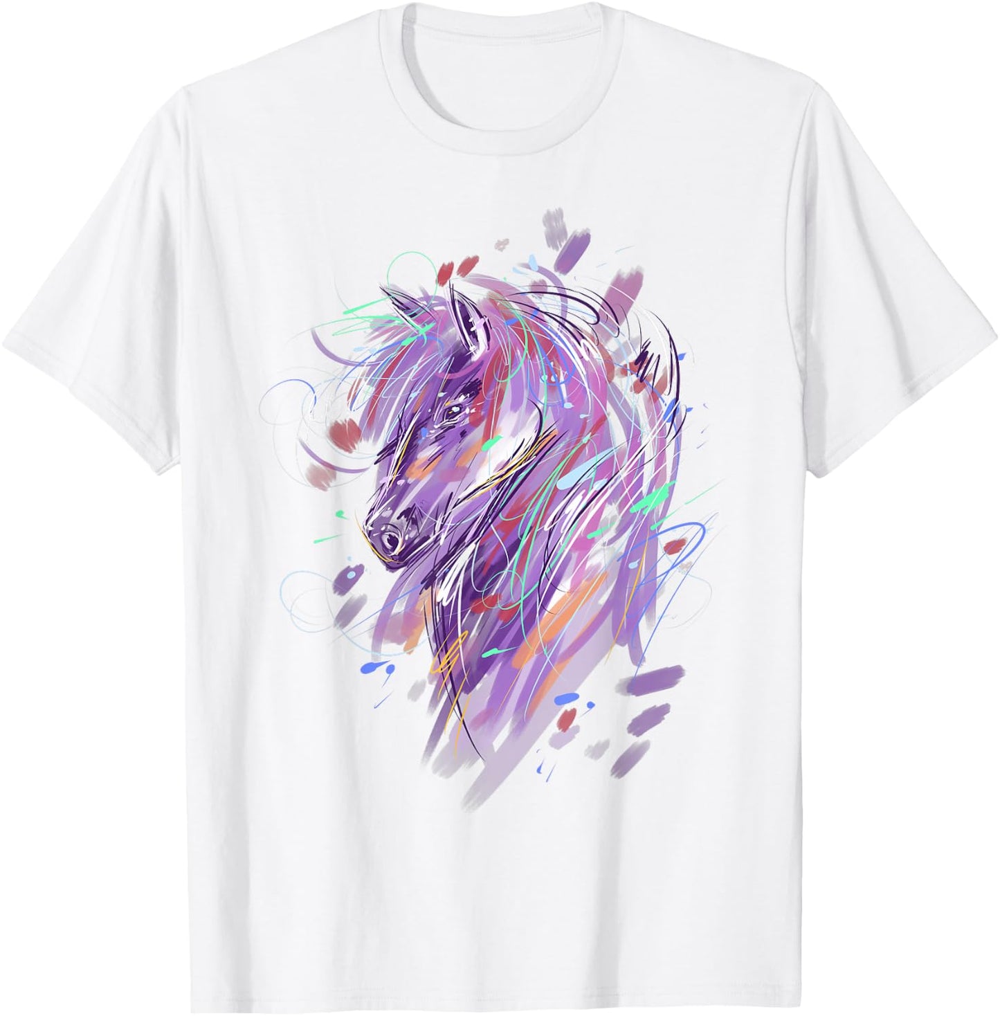 Horse Women Girls Horseback Riding Horse Lover T-Shirt - T-Shirt | White