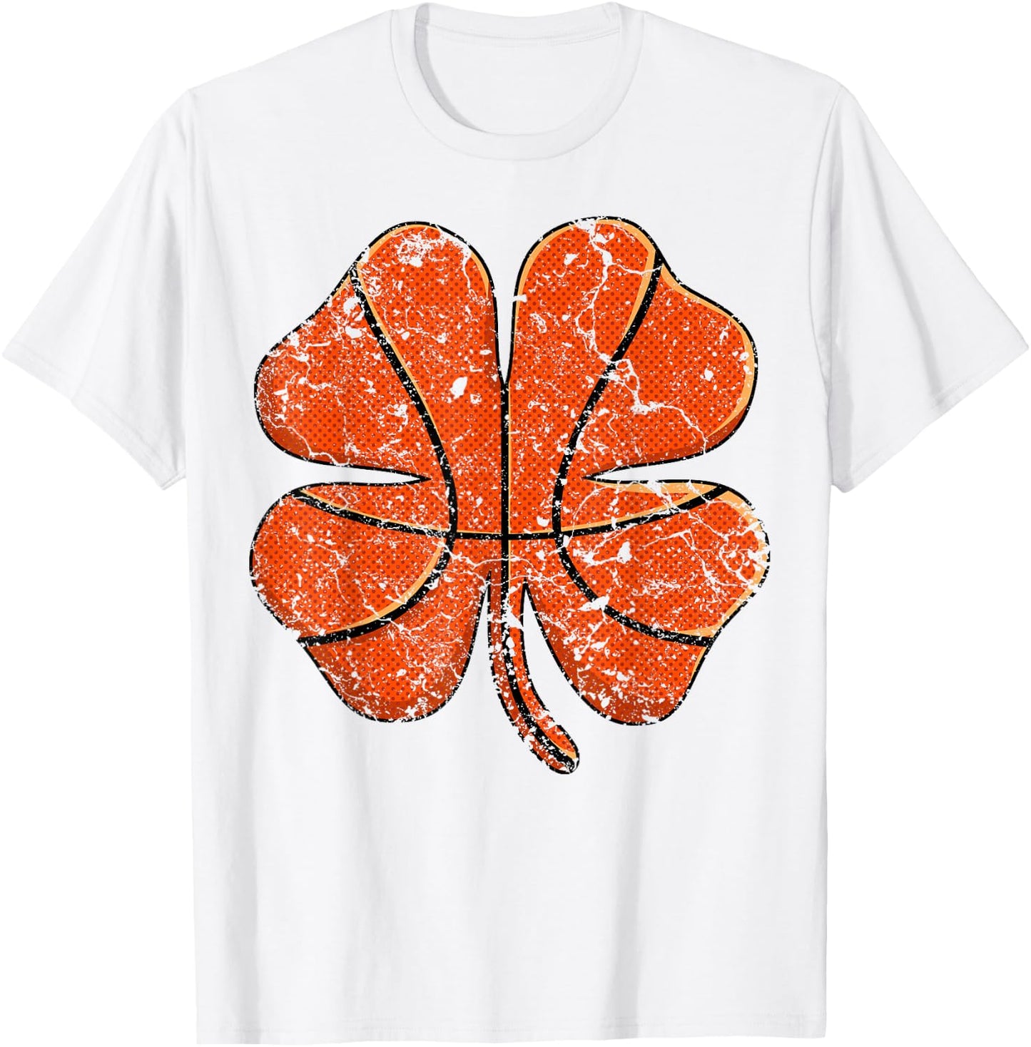 Basketball St Patricks Day Boys Men Shamrock Ball Sport Gift T-Shirt - T-Shirt | White