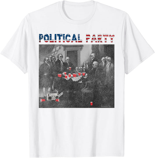 Political Party Funny Historical Beer Lovers Campaign Rally T-Shirt - T-Shirt | White