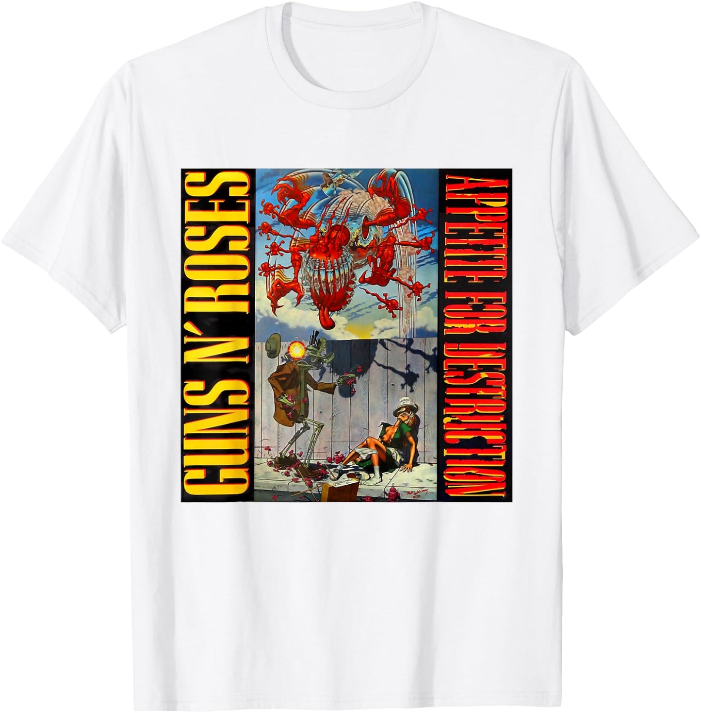 Official Guns N' Roses Appetite For Destruction T-Shirt - T-Shirt | White