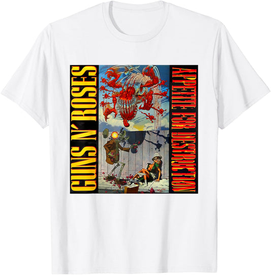 Official Guns N' Roses Appetite For Destruction T-Shirt - T-Shirt | White