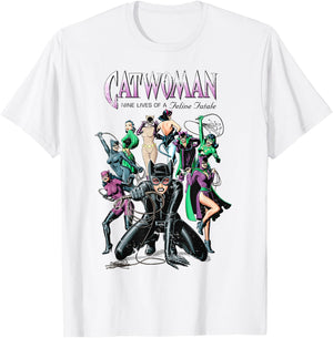 DC Catwoman Cover Nine Lives T-Shirt - T-Shirt | White
