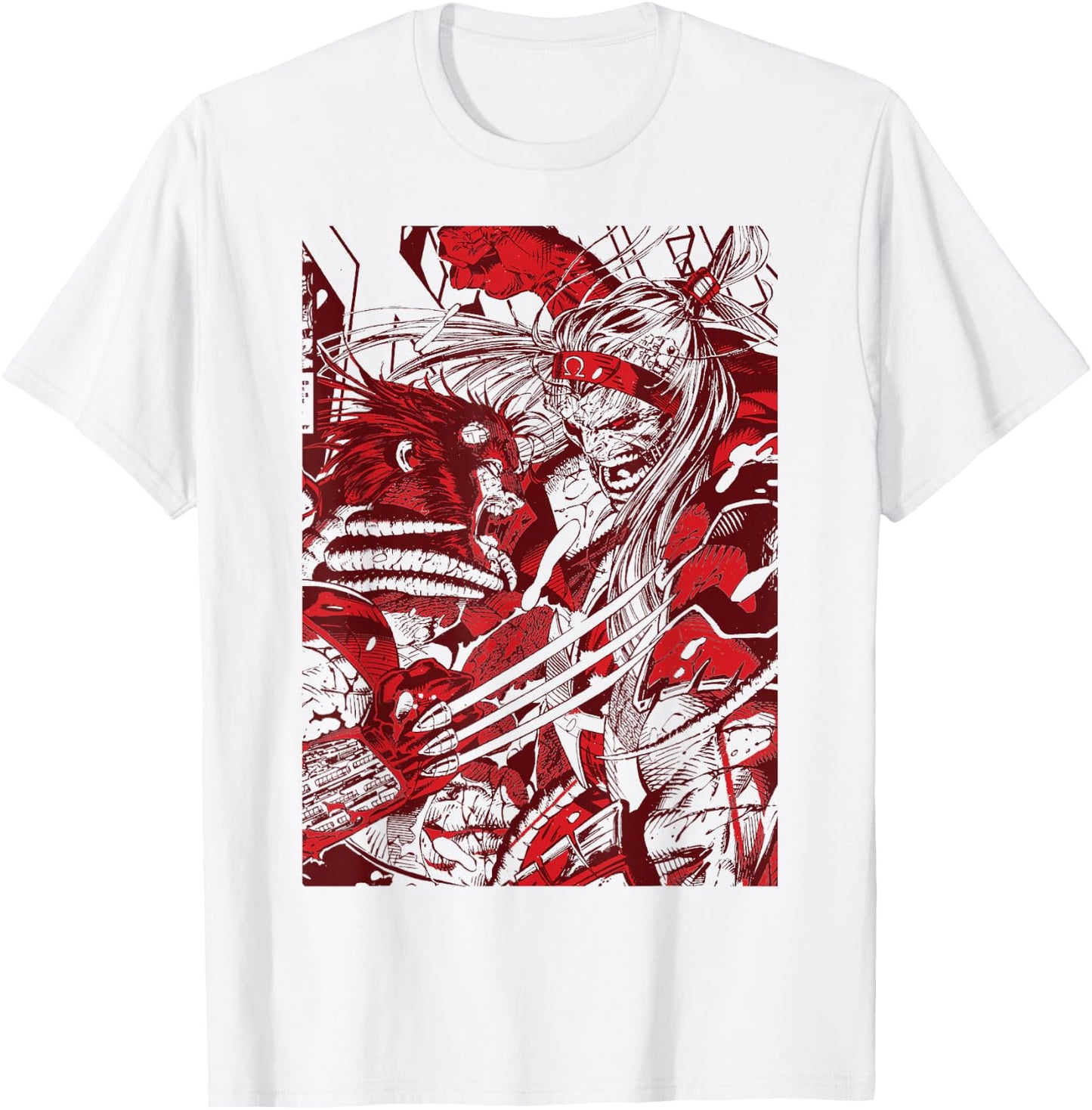 Marvel Omega Red Vs. Wolverine T-Shirt - T-Shirt | White