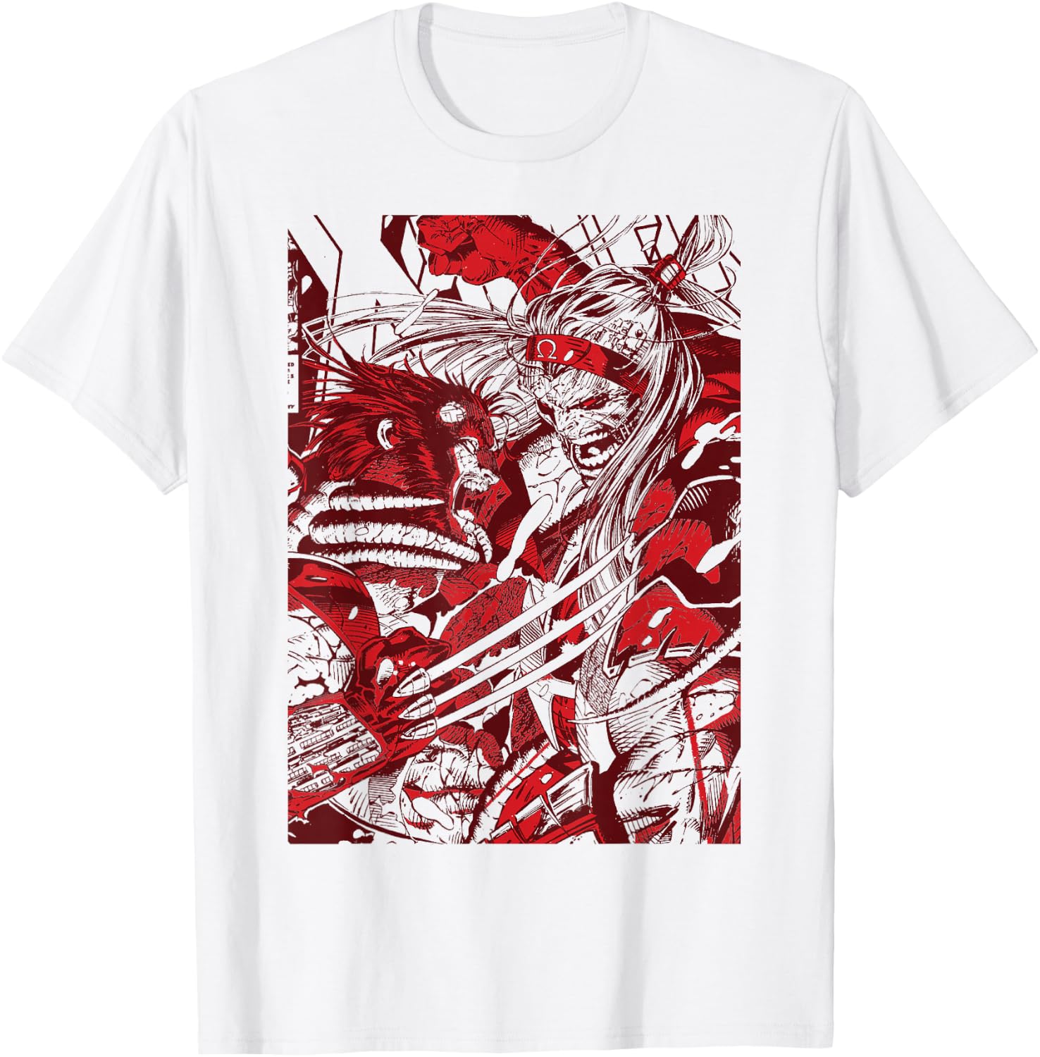 Marvel Omega Red Vs. Wolverine T-Shirt - T-Shirt | White